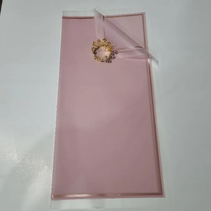 UNIDAD PAPEL COREANO NUDE BORDE BRONCE TRASLUCIDO