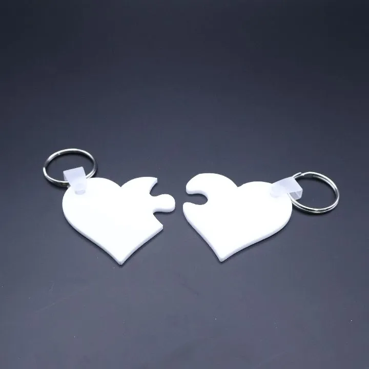 LLAVERO SUBLIMABLE CORAZÓN ROMPECABEZA 5CM