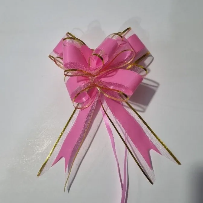 LAZO MÁGICO ROSADO CON BORDE DORADO