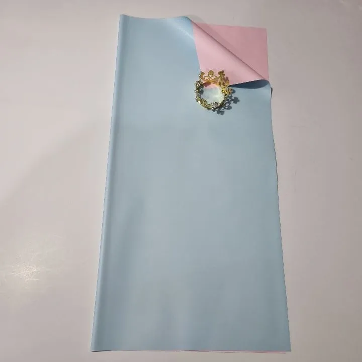 UNIDAD PAPEL COREANO CELESTE REVERSO ROSADO MATE