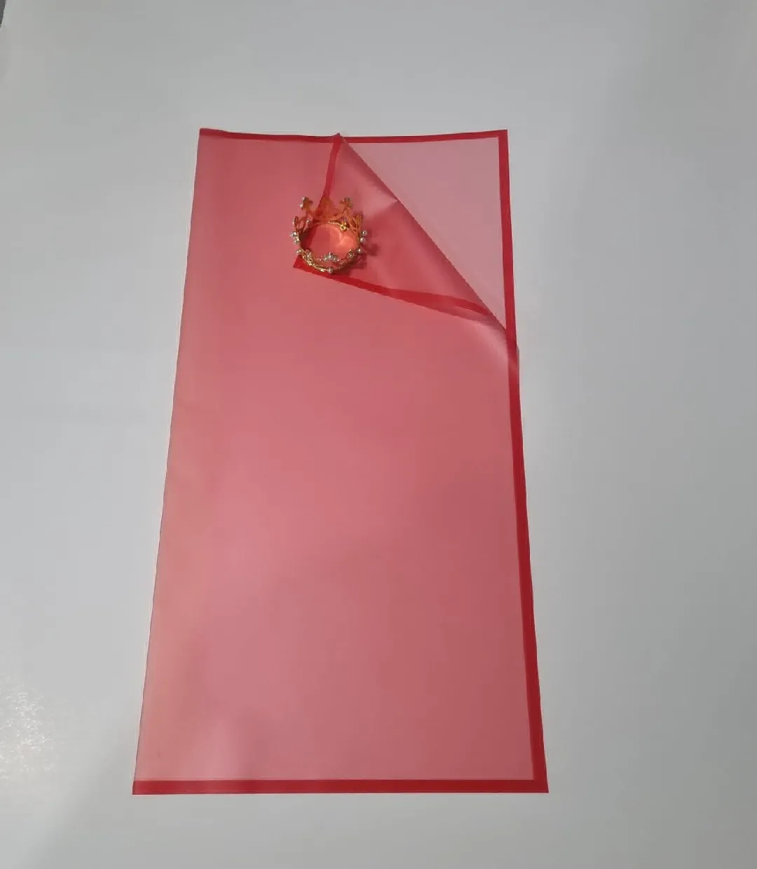 UNIDAD PAPEL COREANO ROJO BORDE ROJO TRASLUCIDO