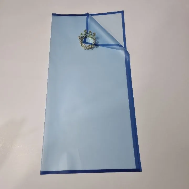 UNIDAD PAPEL COREANO AZUL BORDE AZUL TRASLÚCIDO