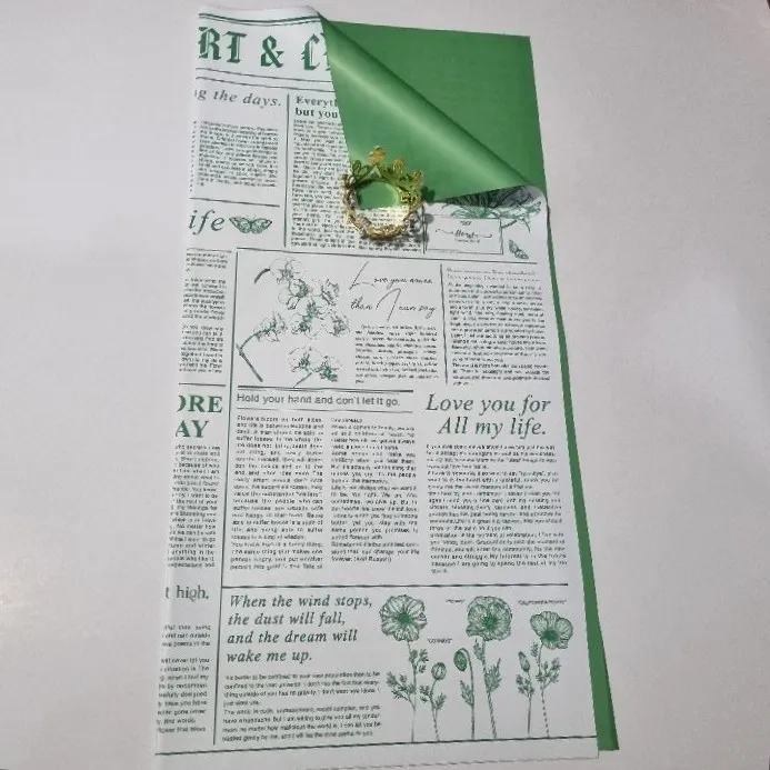 UNIDAD PAPEL COREANO BLANCO PERIÓDICO REVERSO VERDE MATE