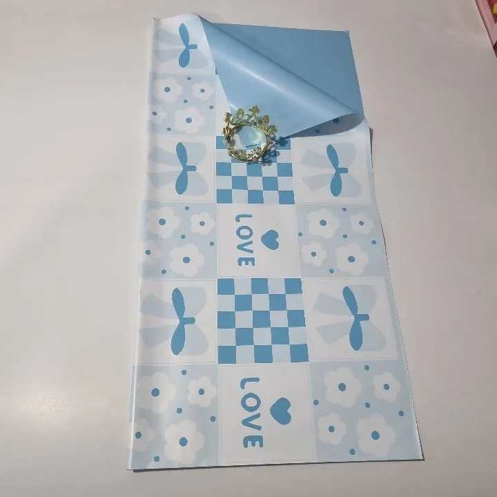 UNIDAD PAPEL COREANO LAZO CELESTE MATE