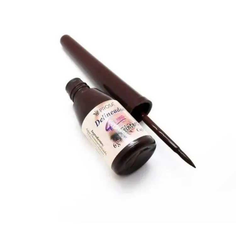Delineador cafe pincel prosa