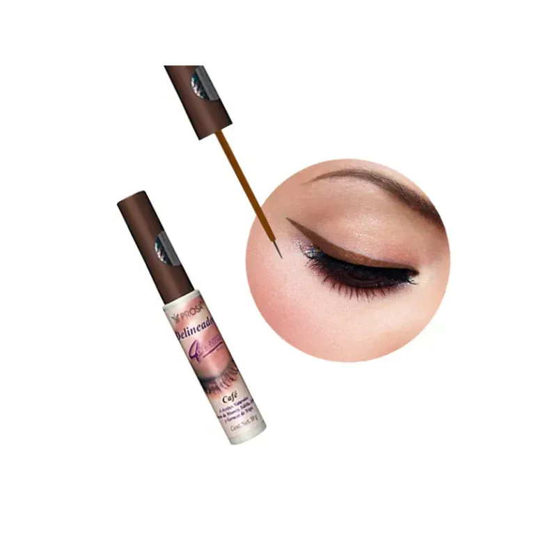 Delineador cafe pincel prosa