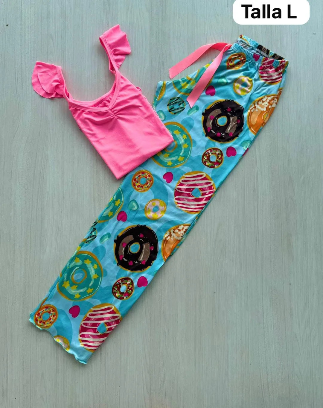 Pantalon largo adhara manga corta