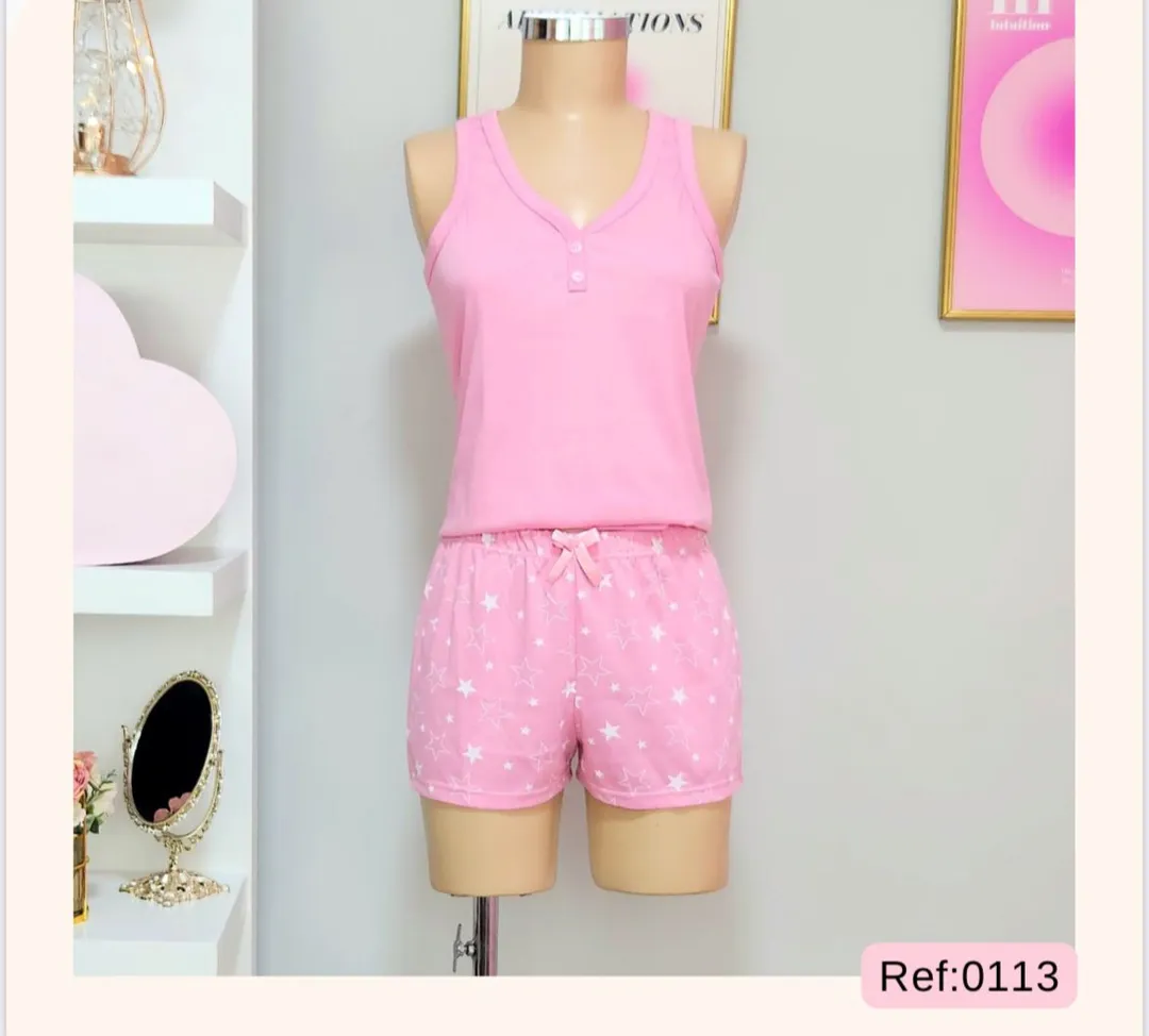 pijama short botones mitad ref 0113