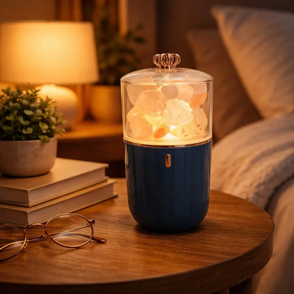 LAMPARA DE SAL USB AZUL