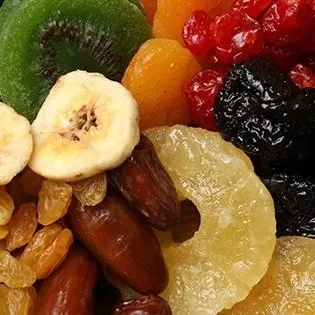 fruta deshidratada