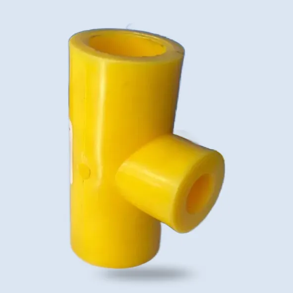 TEE REDUCIDA PE80 GAS 3/4 * 1/2 PUL CTS SOCKET AMARILLO