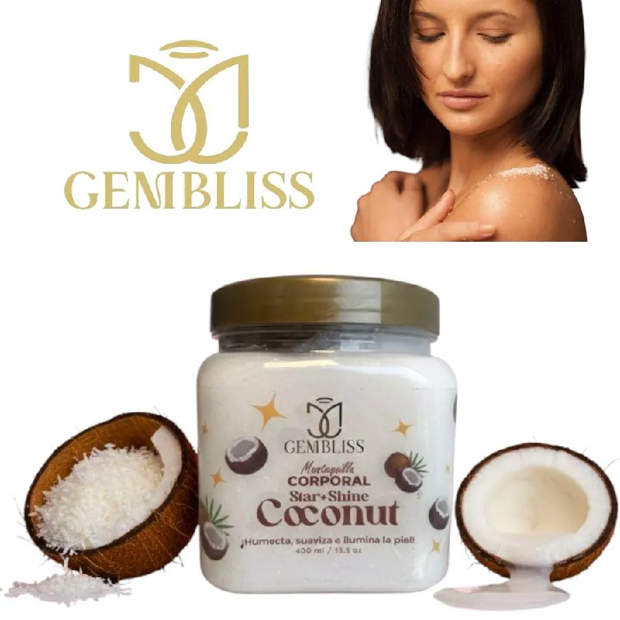  GEMBLISS - MANTEQUILLA CORPORAL CON DESTELLOS CON EXTRACTO DE COCO X 400GR GEMBLISS