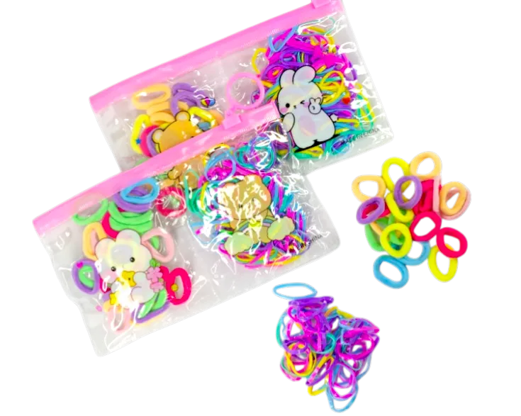 MORATTA COSMETICS - SET DE CAUCHOS Y MOÑAS EN COLORES VIVOS SA6045