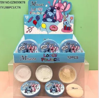 MIUNDO - POLVO SUELTO TRASLUCIDO Y TIPO BANANA VERSION STITCHS Y ANGEL GZ8030078