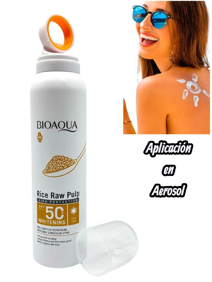 BIOAQUA - PROTECTOR SOLAR DE ARROZ EN AEROSOL SPF50+ BIOAQUA BQY13171