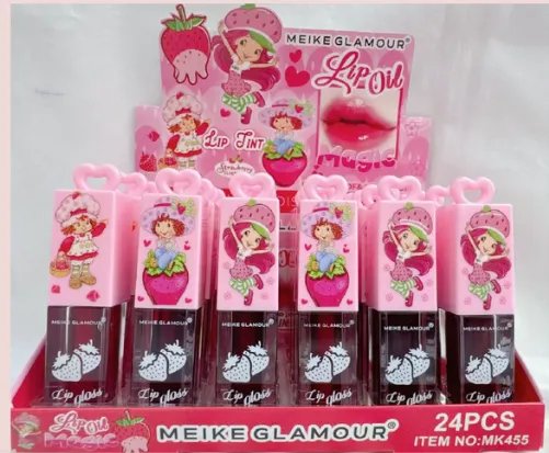 MEIKE GLAMOUR - TINTA PARA LABIOS CON APLICADOR MAXI OLOR A FRESA CANDY MK455