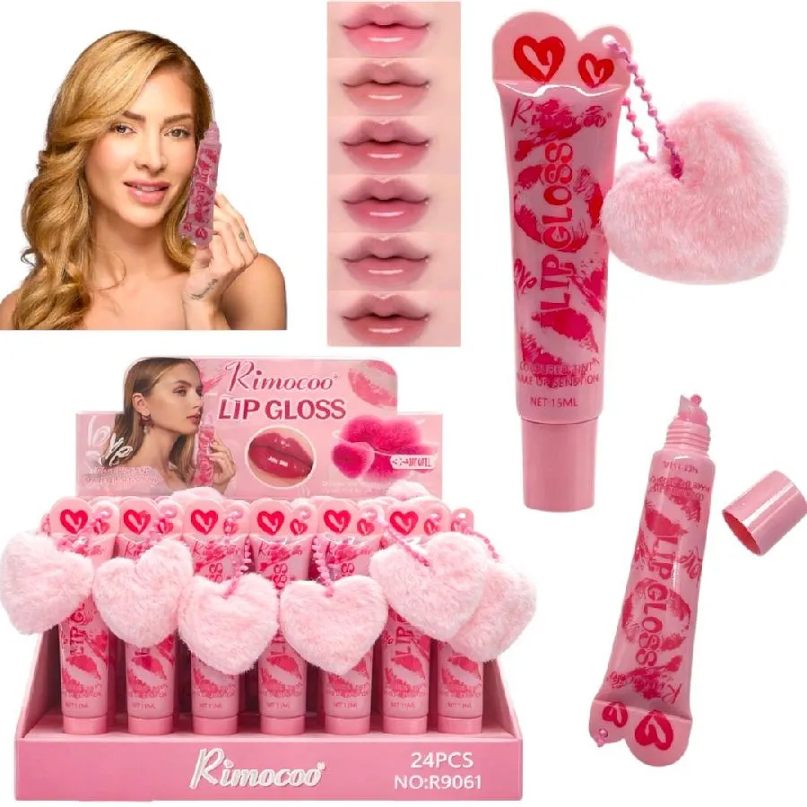 RIMOCOO - LIP GLOSS CON LLAVERO DE CORAZON EN TONOS SURTIDOS RIMOCOO R9061