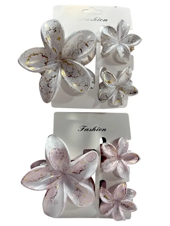 SET DE CAIMAN X 3 PIEZAS CON DISEÑO DE FLOR EN COLORES SURTIDOS 29FC088