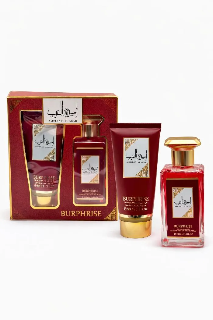 KIT DE PERFUME Y LOCION CORPORAL ARABE AMEERAT AL ARAB BR55AR