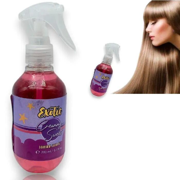 PERFUME CAPILAR EN SPRAY CON GATILLO NOTAS DULCES CREAMMY SWEET EXOTIC