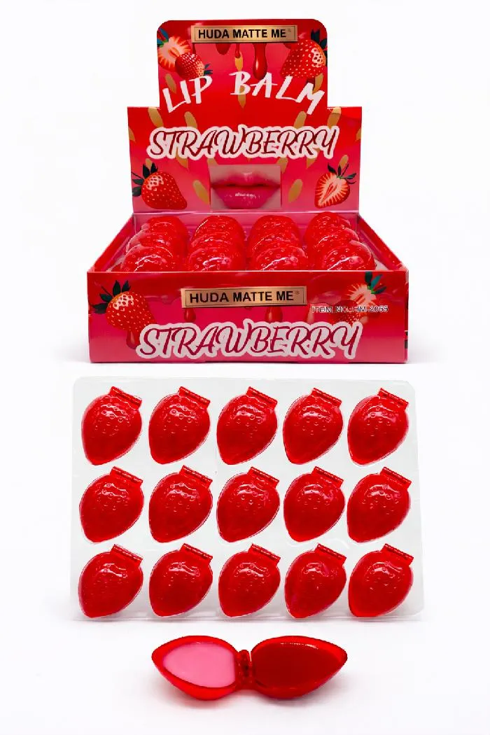 HUDAMOJI - BALSAMO EN FORMA DE FRESA DUO HUDA MATTE REF: HM-2065