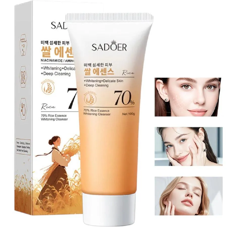SADOER - JABON FACIAL HIDRATANTE Y BLANQUEADOR DE ARROZ SD77981