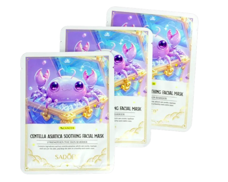 SADOER - MASCARILLA EN VELO CONTROL GRASA CON CENTELLA FIGURA CANGREJO SADOER SD82046