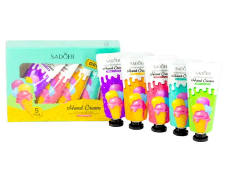 SADOER - KIT DE 5 CREMAS PARA MANOS HIDRATANTES CON OLOR FRUTAL SADOER SD48332 