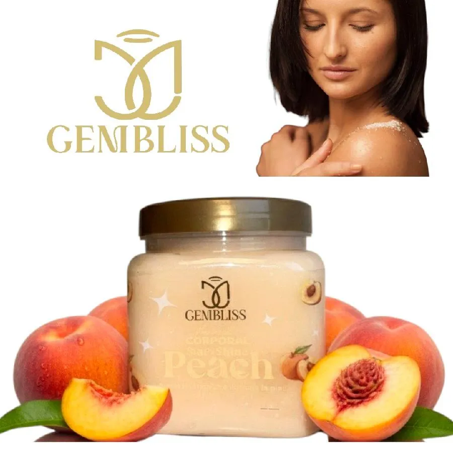  GEMBLISS - MANTEQUILLA CORPORAL CON DESTELLOS CON EXTRACTO DE DURAZNO X 400GR GEMBLISS