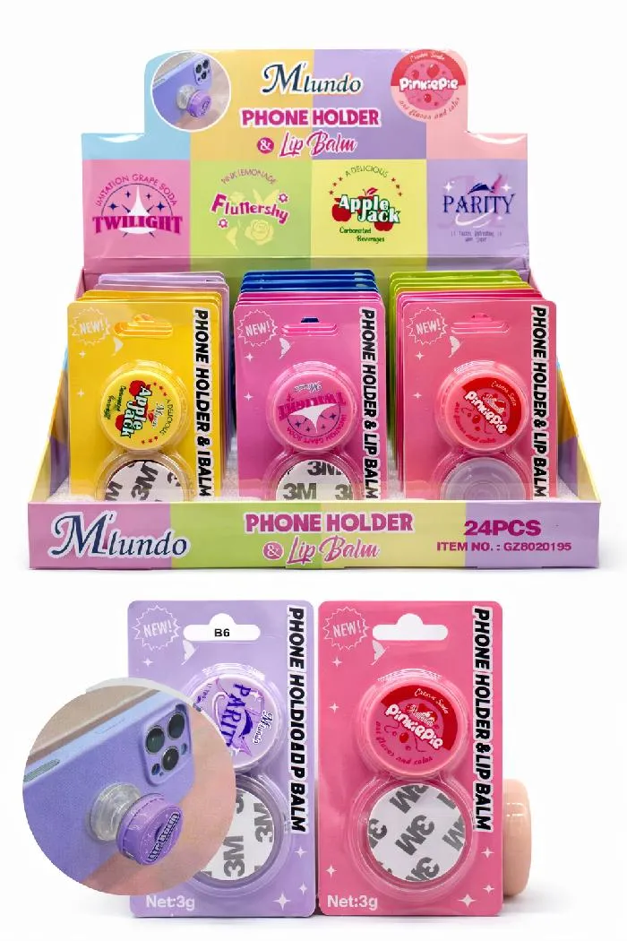 MORATTA COSMETICS - POPSOCKET + BALSAMO HIDRATANTE CON AROMAS FRUTALES GZ8020195