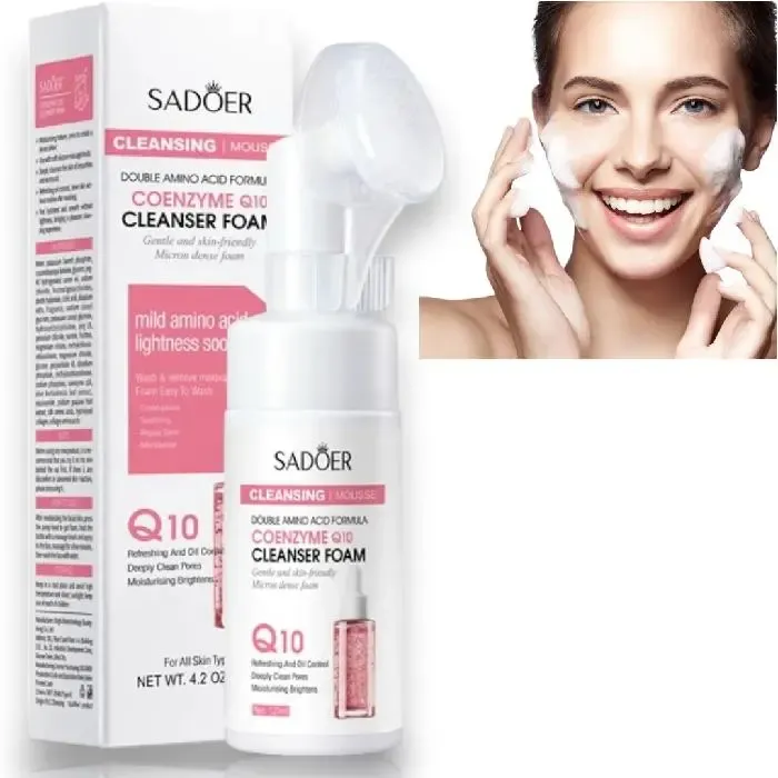 SADOER - ESPUMA FACIAL LIMPIADORA CON CEPILLO Y AMINOACIDOS Q10 SD08046