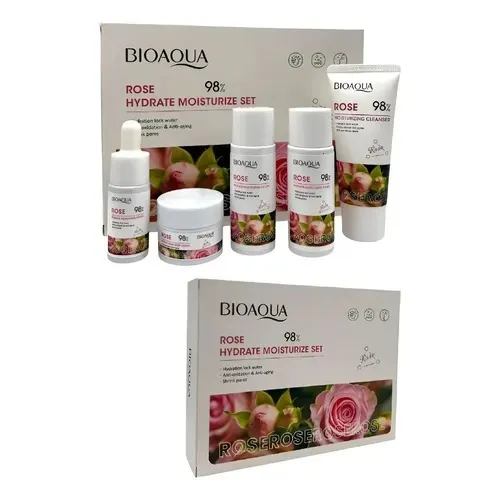 KIT VIAJERO DE ROSAS Y ACIDO HIALURONICO X 5 PCS BIOAQUA BQY09580