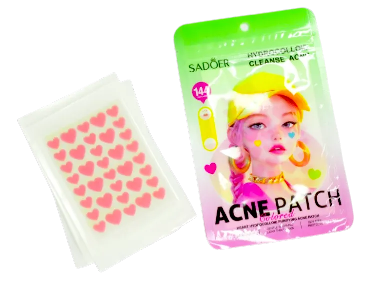 SADOER - PARCHE ANTI ACNE X 144 PCS FIGURAS CORAZONES SADOER SD81650