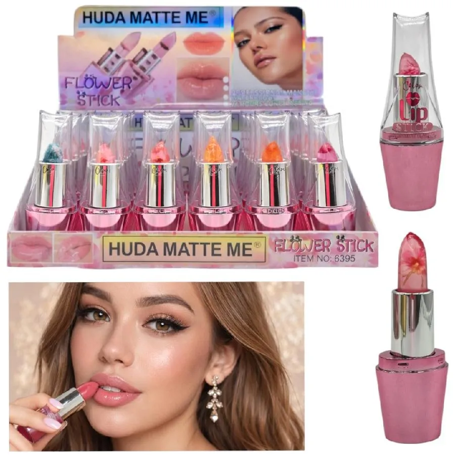LABIAL MAGICO HIDRATANTE CON FLOR EN COLORES SURTIDOS 6395