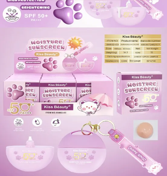 KISS BEAUTY - PROTECTOR SOLAR CON COLOR + LLAVERO DOG PURPLE KISS BEAUTY 6880203CO