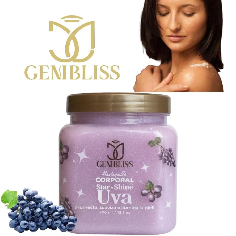  GEMBLISS - MANTEQUILLA CORPORAL CON DESTELLOS CON EXTRACTO DE UVA X 400GR GEMBLISS