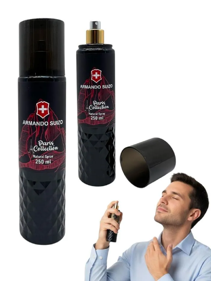 MORATTA COSMETICS - PERFUME DIAMANTADO PARA CABALLERO ARMANDO SUIZO X 250 ML CON FEROMONAS