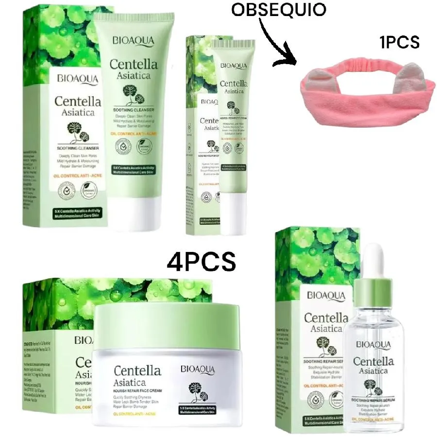 COMBO X 4 PRODUCTOS DE CENTELLA + BALACA OBSEQUIO PARA PIEL GRASA 