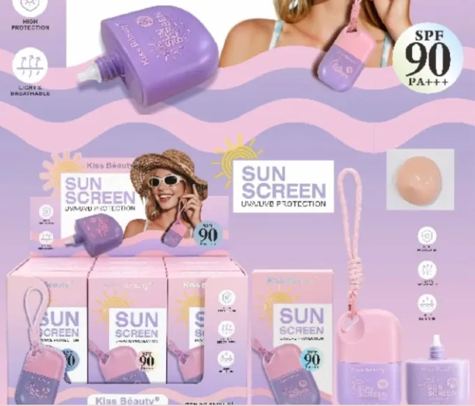 KISS BEAUTY - PROTECTOR SOLAR CON COLOR + LLAVERO SPF90 KISS BEAUTY 6879103CO