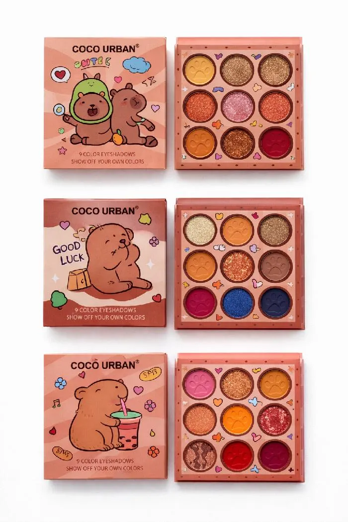 PALETA DE SOMBRAS X 9 TONOS SURTIDOS VERSION CAPIBARA 2081