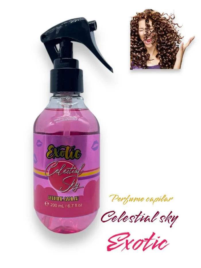 PERFUME CAPILAR EN SPRAY CON GATILLO NOTAS DULCES CELESTIAL SKY