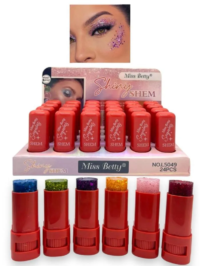 MISS BETTY - GLITTER EN GELATINA PARA ROSTRO EN COLORES SURTIDOS REF: L5049