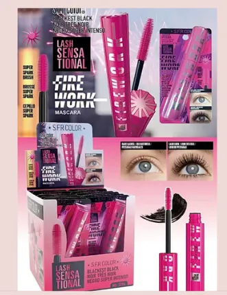 SFR COLORS - PESTAÑINA FIRE WORK CEPILLO SILICONA A PRUEBA DE AGUA SFR COLORS 5794