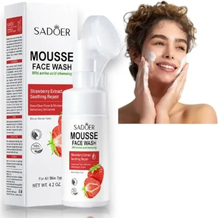 SADOER - ESPUMA FACIAL LIMPIADOR CON CEPILLO Y EXTRACTO DE FRESA SADOER SD05298