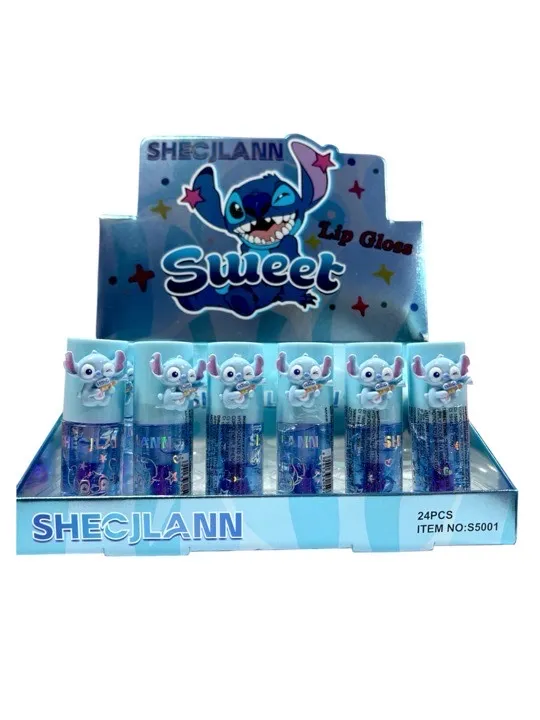 MORATTA COSMETICS - LIP GLOSS CON DESTELLOS Y APLICADOR MAXI VERSION STITCHS S5001
