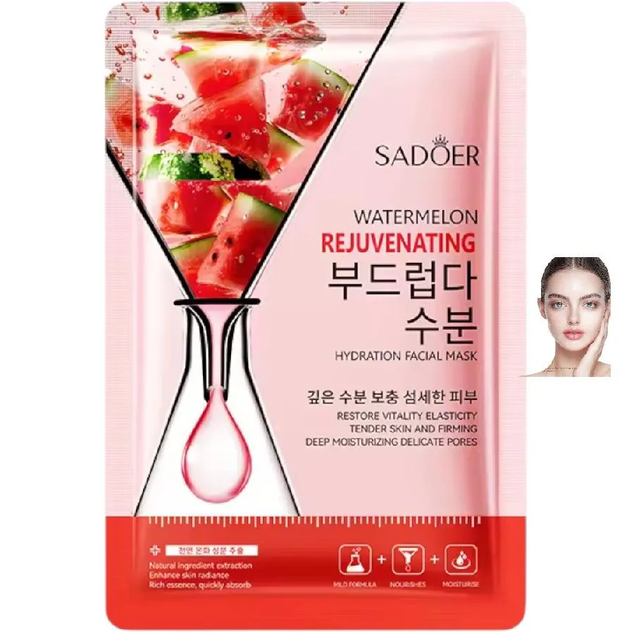 SADOER - MASCARILLA EN VELO HIDRATANTE PARA REPARAR LA PIEL CON EXTRACTO DE SANDIA SD51202