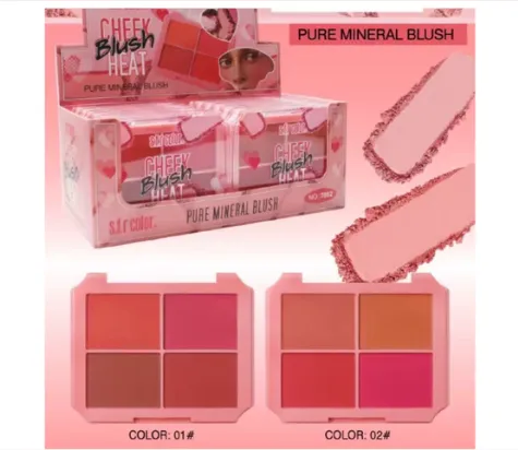 SFR COLORS - PALETA DE RUBORES X 4 TONOS EN DOS TONOS SURTIDOS SFR COLORS 7882