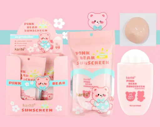 KARITE - PROTECTOR SOLAR PINKY BEAR SPF60 CON COLOR 6865447B