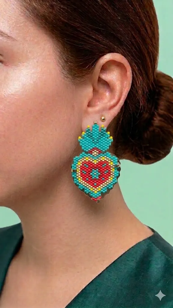 TULIBLEU - Aretes corazón color