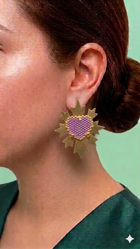 TULIBLEU - Aretes corazón divino